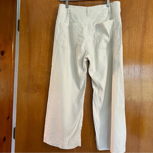 Anthropologie The Colette Cropped Wide-Leg Pants by Maeve: Linen Edition 31P - Picture 10 of 16